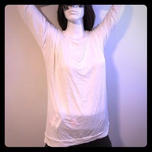 XL White Free Yoga Open Back Shirt